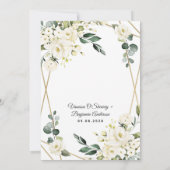 Invitation Elégant or Géométrique Flore Mariage (Dos)