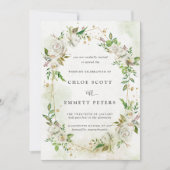 Invitation Elégant or Géométrique Flore Mariage (Devant)