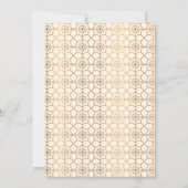 Invitation Elégant or géométrique Mariage musulman musulman i (Dos)