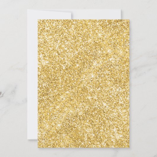 Invitation Élégant or glam Parties scintillant Floral Sweet s (Dos)