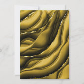 Invitation Élégant Or Noir Floral Agate Réception de Mariage (Dos)