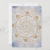 Invitation Elégant or Oeil Soleil Lune Mandala Design (Dos)