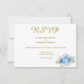 INVITATION ELÉGANT OR SIMPLE OR BLEU OR FLORAL RSVP (Devant)