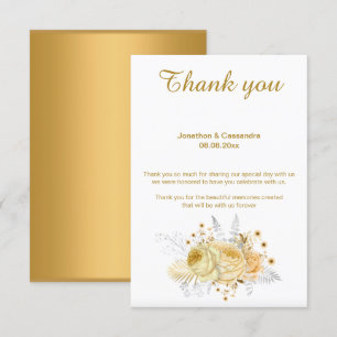 INVITATION ÉLÉGANT OR SIMPLE OR FLORAL OR REVERSE MERCI