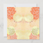 Invitation Elégant Orange Chute Floral Thanksgiving (Dos)