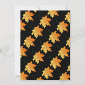 Invitation Elégant Orange Fall Feuilles Boho Black Baby showe (Dos)