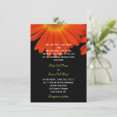 Invitation Élégant orange gerbera marguerite fleurs mariage (Debout devant)