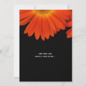 Invitation Élégant orange gerbera marguerite fleurs mariage (Dos)