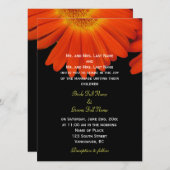 Invitation Élégant orange gerbera marguerite fleurs mariage (Devant / Derrière)