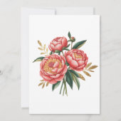 Invitation Elégant Orange Peony Peony Brunch & Bubbly (Dos)