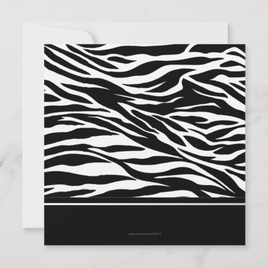 Invitation Elégant Orchidées Zebra Imprimer Mariage Invite (Dos)