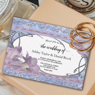 Invitation Élégant Ornate Script Classy Luxe Mariage