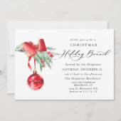 Invitation Élégant ornement NOËL VACANCES BRUNCH (Devant)