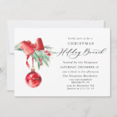 Invitation Élégant ornement NOËL VACANCES BRUNCH (Devant)