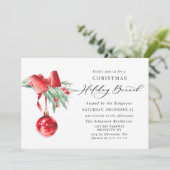 Invitation Élégant ornement NOËL VACANCES BRUNCH (Debout devant)