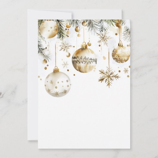 Invitation Élégant ornement or échange fête de Noël (Dos)