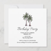 Invitation Elegant Palm Trees Tropical 30th Birthday Party (Devant)