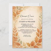 Invitation Élégant Pampas Grass Automne Automne Répétition Dî (Devant)