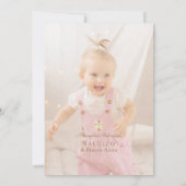 Invitation Elégant Pampas Grass Floral Primer Añito Bautizo (Dos)