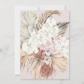 Invitation Élégant Pampas Tropical Romantique Baby Shower (Dos)