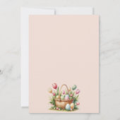 Invitation Élégant panier floral Chasse aux oeufs de Brunch d (Dos)