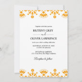 Invitation Élégant Papel Or Picado désherbage (Devant)