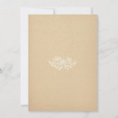 Invitation Élégant papier Kraft blanc floral simple Mariage (Dos)