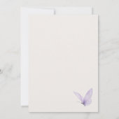 Invitation Élégant Papillon Fleur Mariage (Dos)