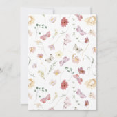 Invitation Élégant Papillon floral rose pâle Quinceañera (Dos)