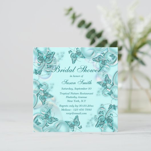 Invitation Élégant papillon géant| Personnaliser (Debout devant)