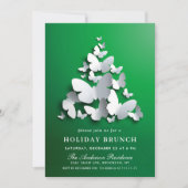 Invitation Élégant papillon Monarque NOËL BRUNCH VACANCES (Devant)