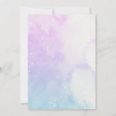 Invitation Élégant papillon rose violet floral Anniversaire (Dos)