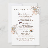 Invitation Elégant Papillon Super Art Bachelorette Week-end (Dos)