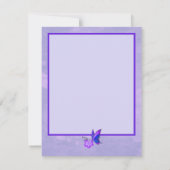 Invitation Élégant Papillon Violet & Hibiscus Enregistrer La  (Dos)