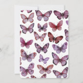 Invitation Elégant Papillons Cadre Quinceañera PERSONNALISÉ (Dos)