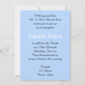 Invitation Élégant Papillons colorés, Bat mitzvah personnalis (Dos)