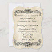 Invitation Élégant Parchemin de défilement Vintage v2 Mariage (Devant)