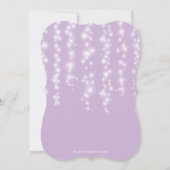 Invitation Élégant Parkling Purple Lights Quinceañera (Dos)