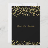 Invitation Élégant Parti de la retraite Gold Foil Confetti (Dos)