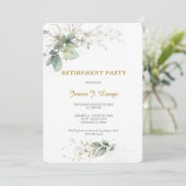 Invitation Élégant parti de retraite botanique (Debout devant)