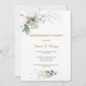 Invitation Élégant parti de retraite botanique (Devant)