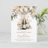 Invitation Élégant parti de retraite chic | Ballons de champa (Debout devant)