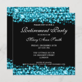 Invitation Élégant parti de retraite, des éclaboussures turqu (Devant / Derrière)