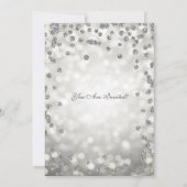 Invitation Élégant parti de retraite en argent Confetti & Lig (Dos)