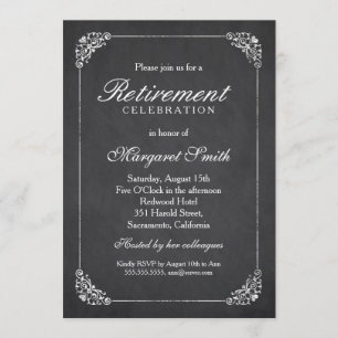 Invitation Élégant parti de retraite Vintage