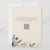 Invitation Élégant Parti d'engagement Fleur sauvage Beige (Dos)