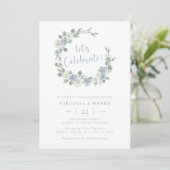 Invitation Élégant parti d'engagement floral (Debout devant)