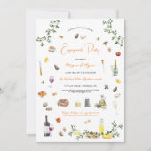 Invitation Élégant parti d'engagement italien (Devant)