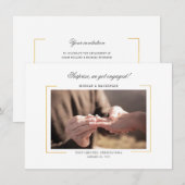 Invitation Élégant Parti d'engagement photo moderne (Devant / Derrière)