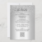 Invitation Élégant Parties scintillant d'argent tout en un Ma (Dos)